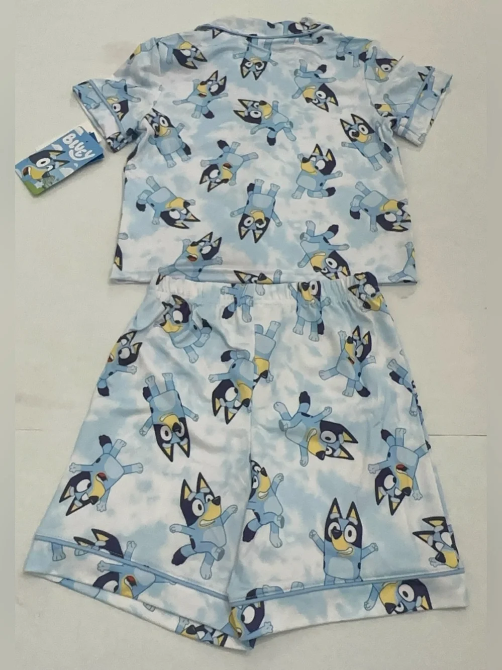 Bluey Light Blue Toddler Girl Super Soft Pajama 2-Piece Short Set, Size 5T NWT's